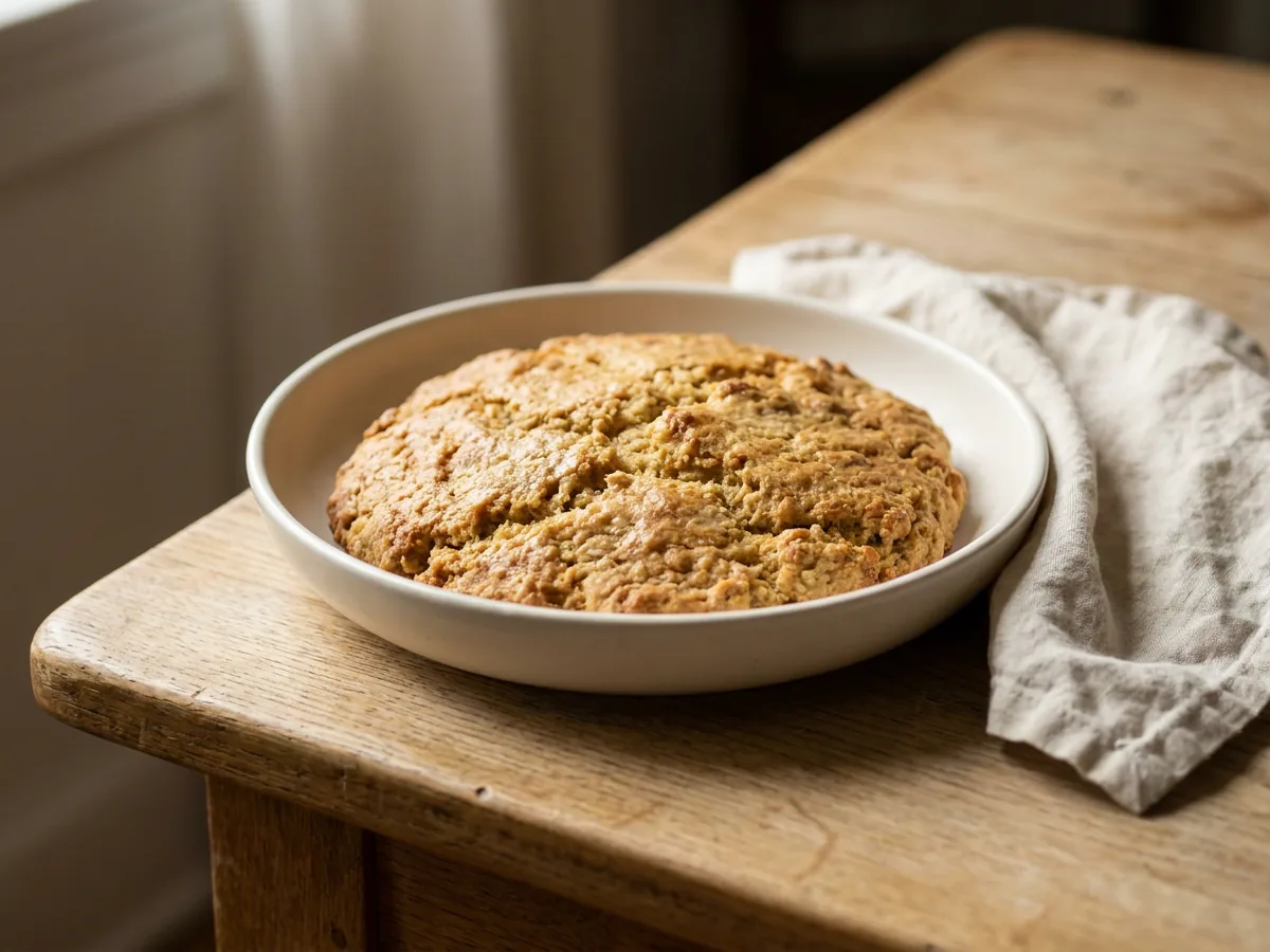Symbolbild zum Rezept Bannock: das fertige Gericht auf einem hellen Teller angerichtet