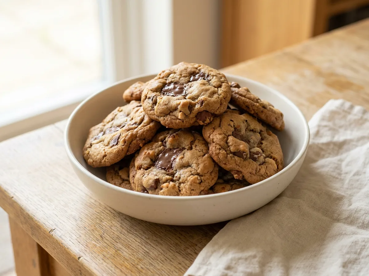 Symbolbild zum Rezept Chocolate Cookies: das fertige Gericht auf einem hellen Teller angerichtet