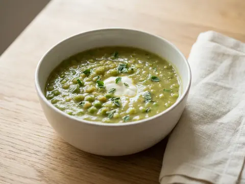 Erbsensuppe mit Majoran – Rezept