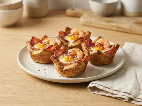 Garnelen in Toastschälchen – Rezept