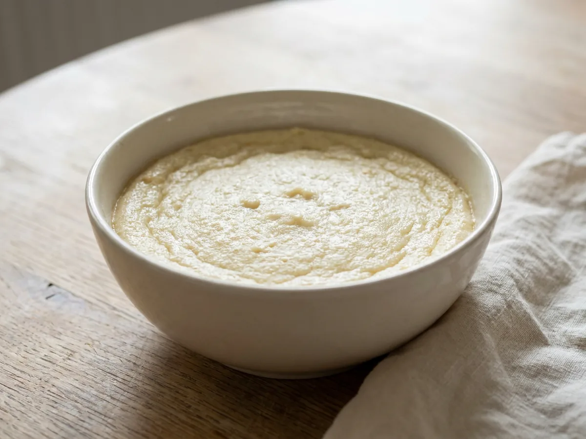 Symbolbild zum Rezept Grießpudding: das fertige Gericht auf einem hellen Teller angerichtet