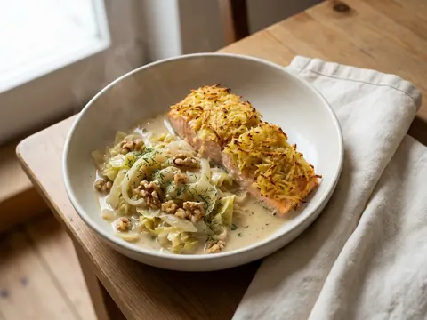 Lachs mit Kartoffelkruste – Rezept