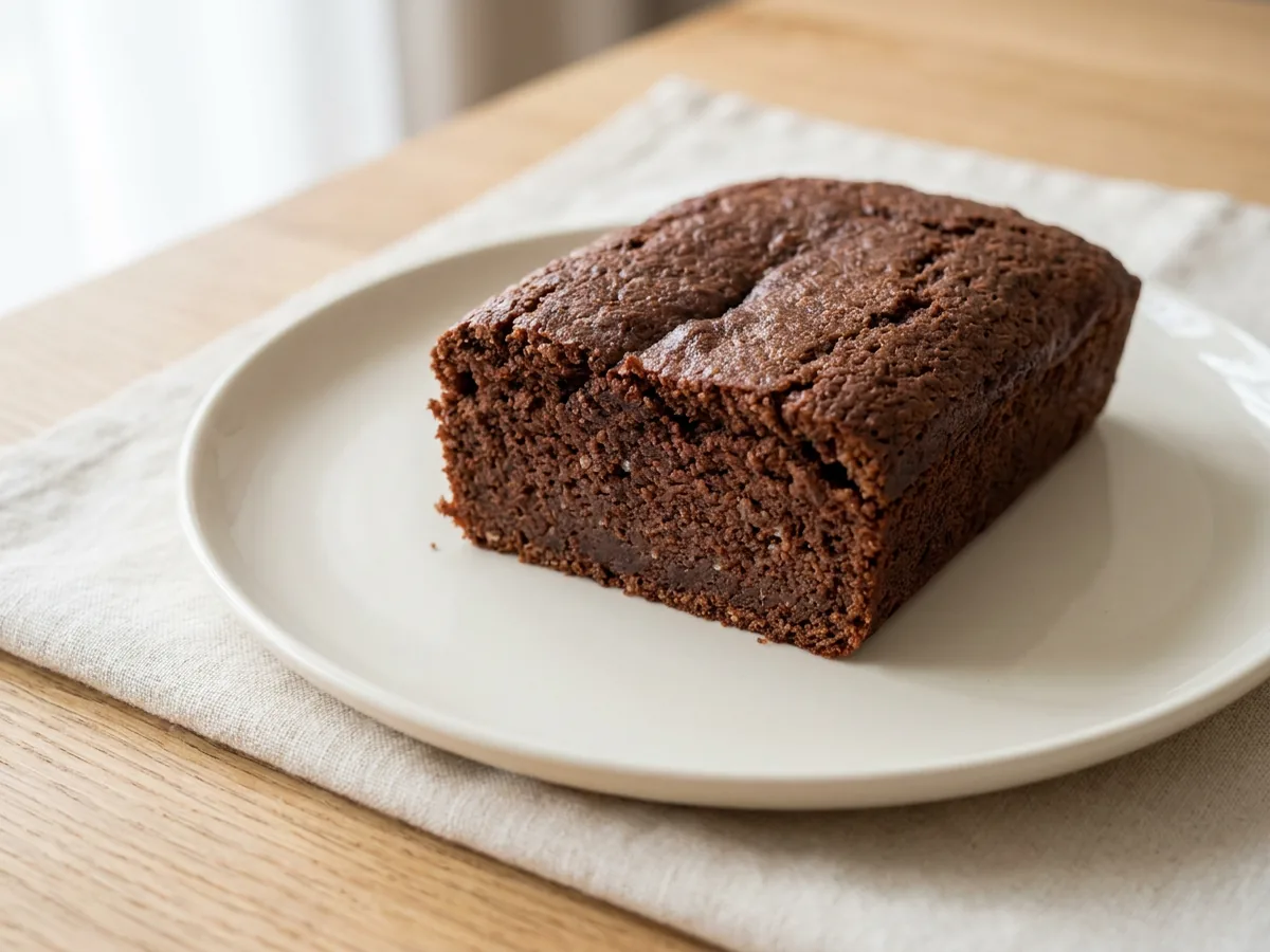 Symbolbild zum Rezept Lowcarb-Schokoladenkuchen: das fertige Gericht auf einem hellen Teller angerichtet