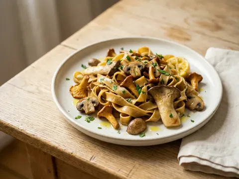 Nudel-Pilzpfanne – Rezept