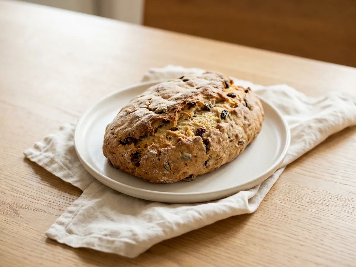 Symbolbild zum Rezept Oma Irenes Christstollen: das fertige Gericht auf einem hellen Teller angerichtet