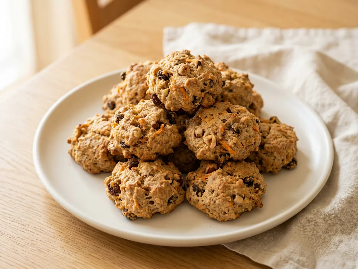 Symbolbild zum Rezept Rock Cakes: das fertige Gericht auf einem hellen Teller angerichtet