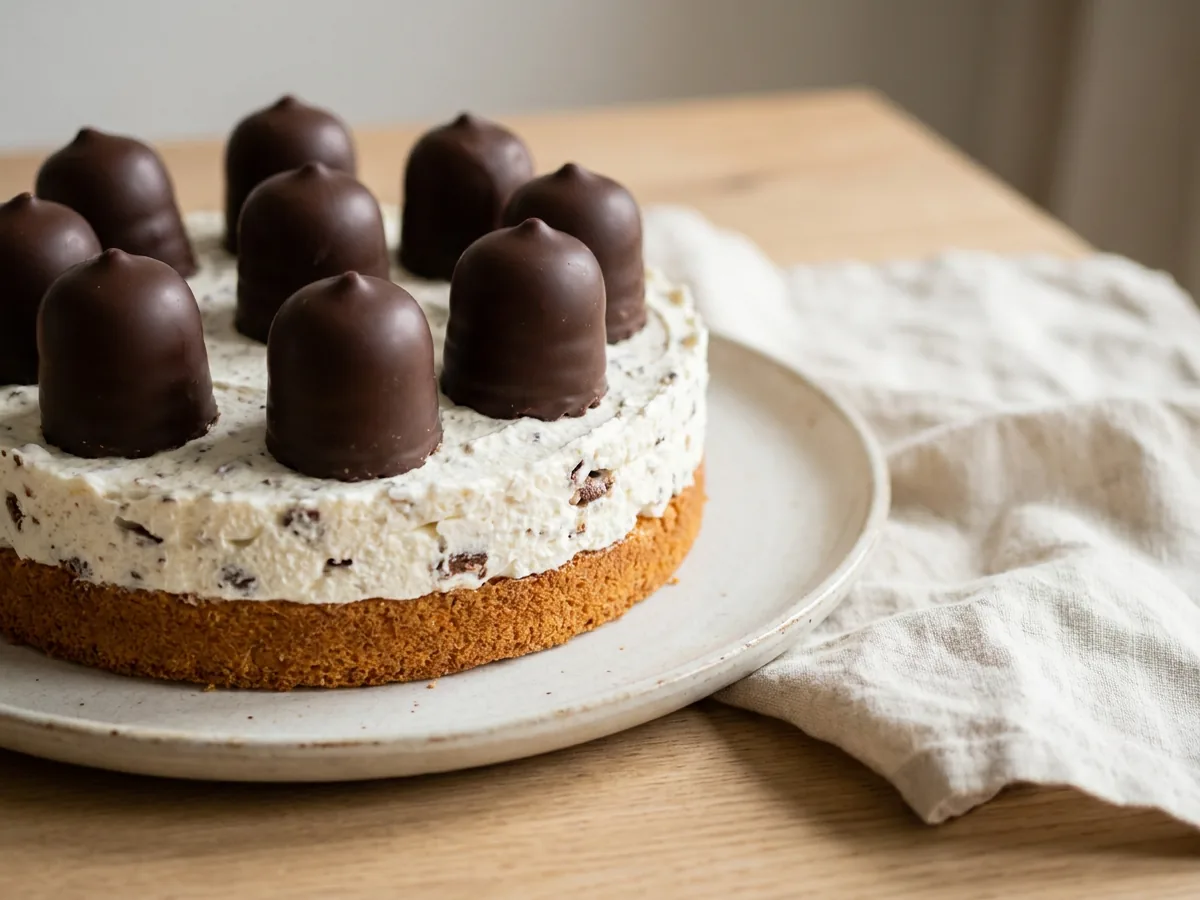 Symbolbild zum Rezept Schokokuss-Torte: das fertige Gericht auf einem hellen Teller angerichtet