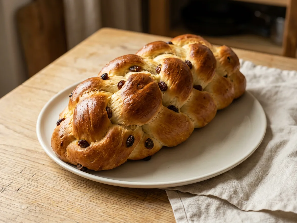 Symbolbild zum Rezept Sonntagsstuten (Weck): das fertige Gericht auf einem hellen Teller angerichtet