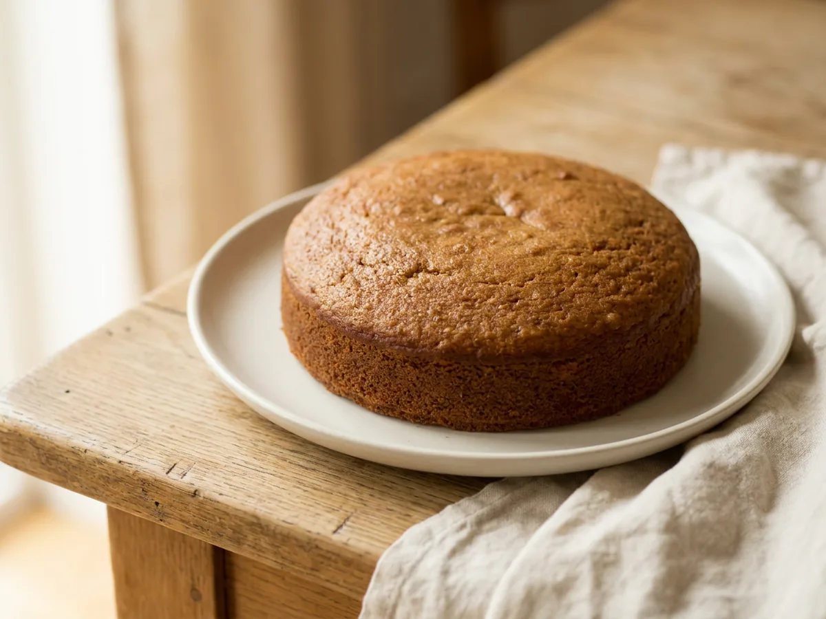 Symbolbild zum Rezept Veganer Ölkuchen: das fertige Gericht auf einem hellen Teller angerichtet
